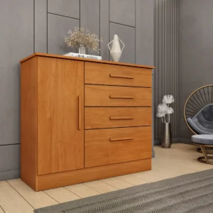 Cômoda Chicago 1 Porta 4 Gavetas