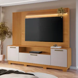 Home Apego Candian 3 Portas Com Led Cinamomo/off White