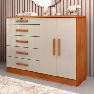 Cômoda Istambul 05 gavetas 02 portas Tcil Móveis