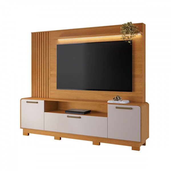 Home Apego Candian 3 Portas Com Led Cinamomo/off White - Imagem 3