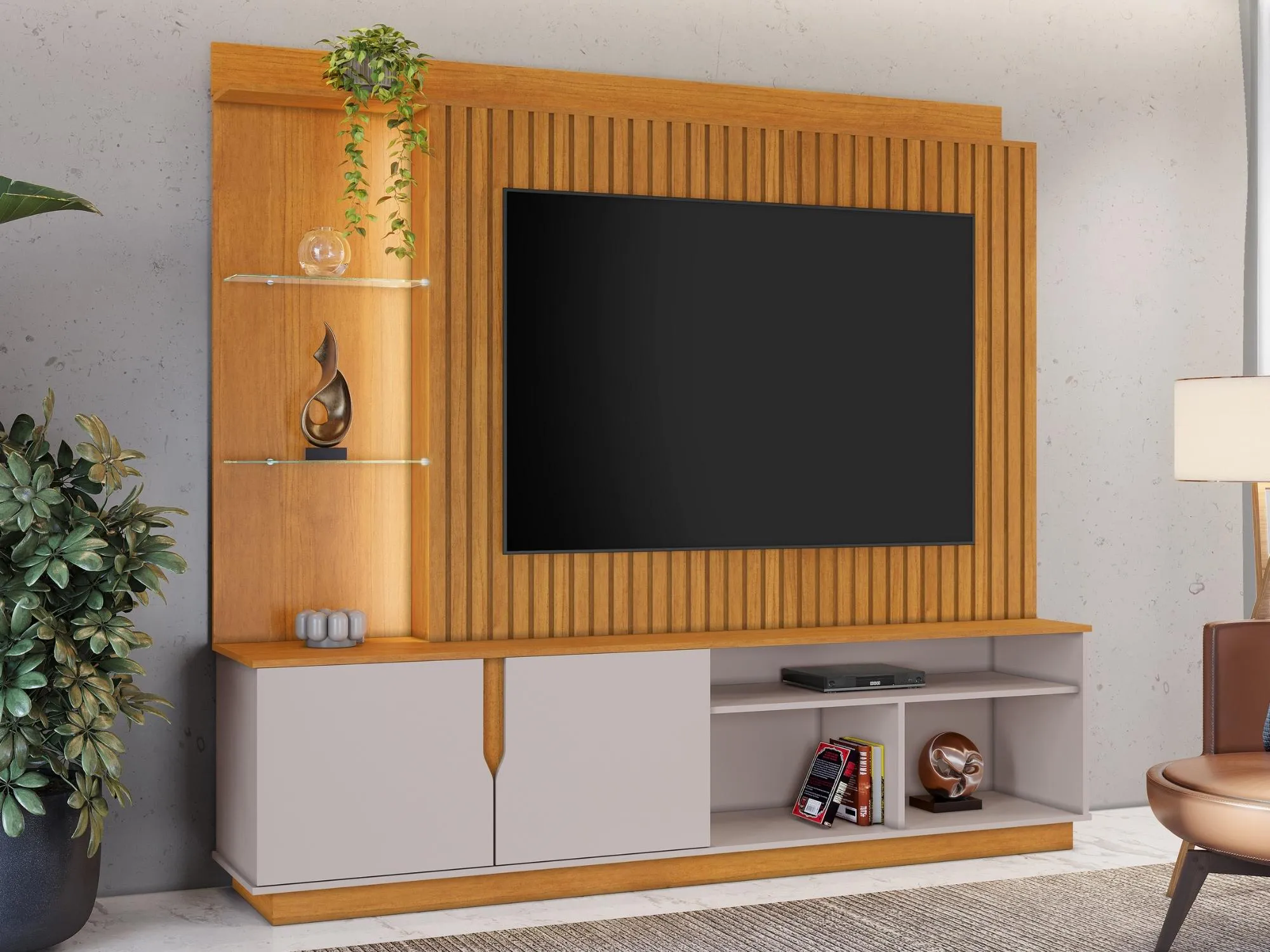 Home Amparo Para TV até 60 Polegadas Jcm Cinamomo Off