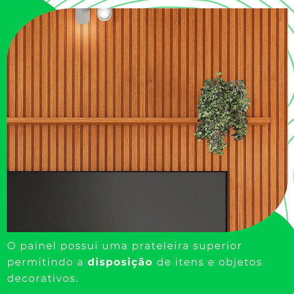 Painel Riso Ripado 2,40x2,07 com Nicho Jcm Cinamomo/off - Imagem 4